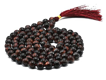 Amazing Gemstone Japa Mala 108 Prayer Beads Necklace and Wrist Mala Bracelet for Meditation