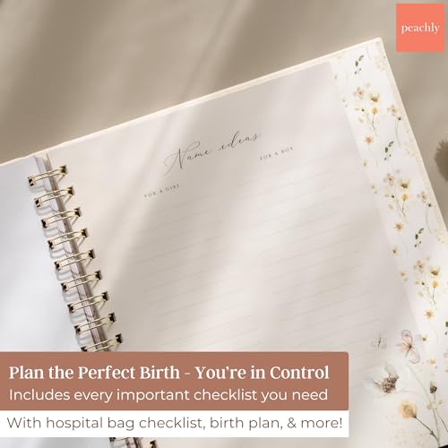 Peachly Pregnancy Journal - Linen Pregnancy Book to Capture Every Milestone - Pregnancy Must Haves - Baby Book Keepsake Pregnancy Journals For First Time Moms and Experienced Moms (Rust) - color: Rust