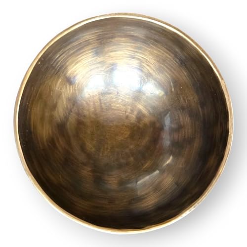 4.5 inch Handmade Tiger Antic Singing Bowl Set - Includes Wooden Mallet, Cushion & Gift Case - Handmade Sound Healing Bowl Set for Yoga, Mindfulness & Spring Meditation - Made in Nepal