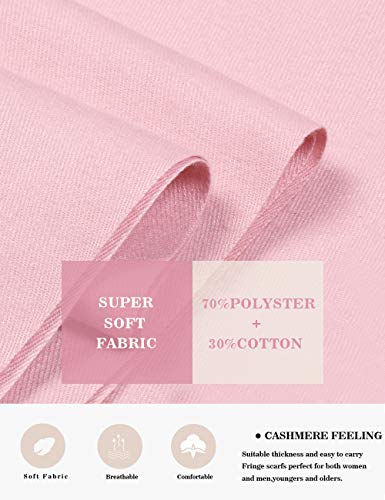 Pashmina Shawl Women Winter Scarf Warm Wedding Wraps Ladies Scarves for Evening Dresses - color: Pink