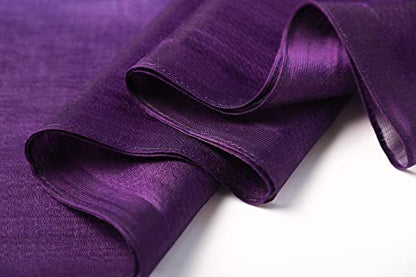WINCESS.YU Women Gradient Scarf Long Shawls and Wraps Fashion Plain Pashmina Formal Scarf - color: Purple Gradient