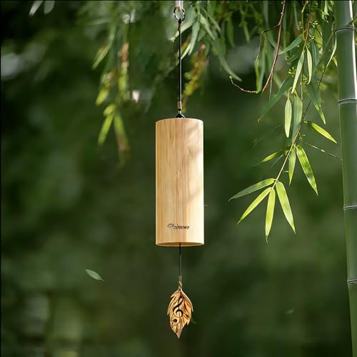 Wind Chimes for Outside Natural Bamboo Windchimes Unique Rain Chime Sound Healing Instruments Gifts for Mom Indoor Outdoor Zen Decorations for Patio Porch Garden and Backyard (D-Chord) - size: D-Chord