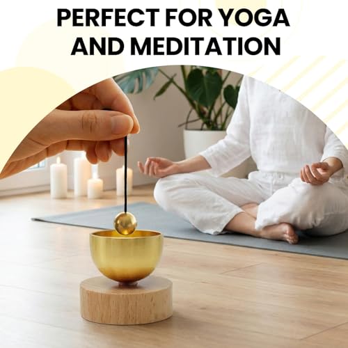 Mini Singing Bowl Set with Storage Bag - Creates Beautiful Sound Bowl with Clear and Pleasant Tones, Suitable for Yoga, Meditation, and Unique Presents