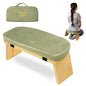 Meditation Bench - Bamboo, Foldable & Ergonomic Meditation Stool - Sturdy Prayer Bench with Meditation Cushion, Comfortable for Kneeling or Sitting - Perfect for Deeper & Longer Meditation