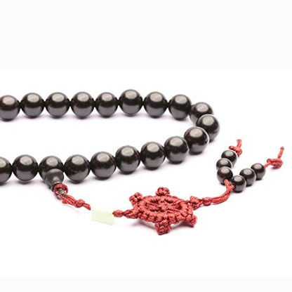 Natural Black Sandalwood 108 Beads Necklace Ebony wooden Meditation Prayer Mala Tibetan Buddhist