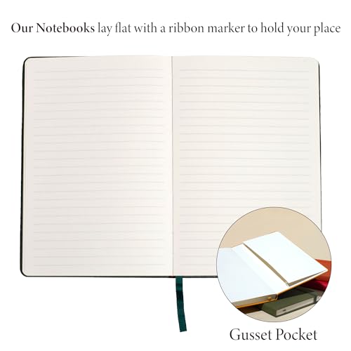 ANECDOTE. Lined Journal Notebook, 192 Pages, A5 size: 8.3" x 5.4", Thick 100 GSM Paper, Ruled, Hardcover. Journal for Women and Men, Perfect Notebook for School, Work and Travel (Evergreen)