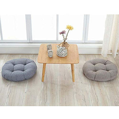 FANCY PUMPKIN Round Sitting Chair Cushion Thicken Seat Cushion Large Floor Pillow, C - color: Light Gray-02