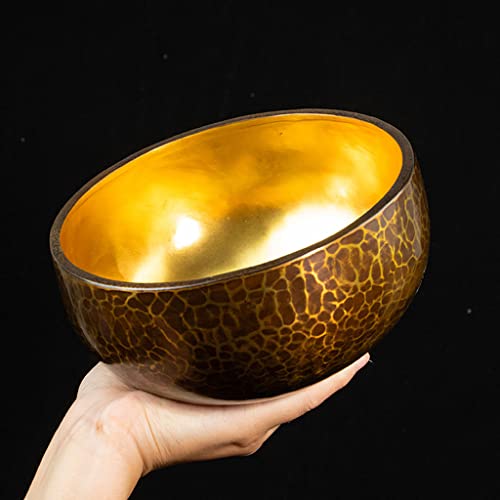 Copper Bowl Meditation Singing Bowl Tibetan Singing Bowl Sound Bowl Yoga Meditation Buddha Sound Bowl Ornament Copper Bowl Meditation Gift Bowl,20CM - size: 20CM