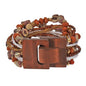 Boho Bangle Bracelets for Women Wooden Beaded Bracelets Chunky Bohemian Beach Bracelets Jewelry for Women