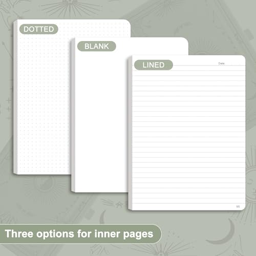 Lined Journal for Women Men, 192 Pages A5 Notebook Journal, Hardcover Notebook with 100Gsm Thick Pages, Leather Note Book for Writing, Travel, Business, Office, Prayer 5.7 x 8.3, Light Green - color: Light Green, style: Lined