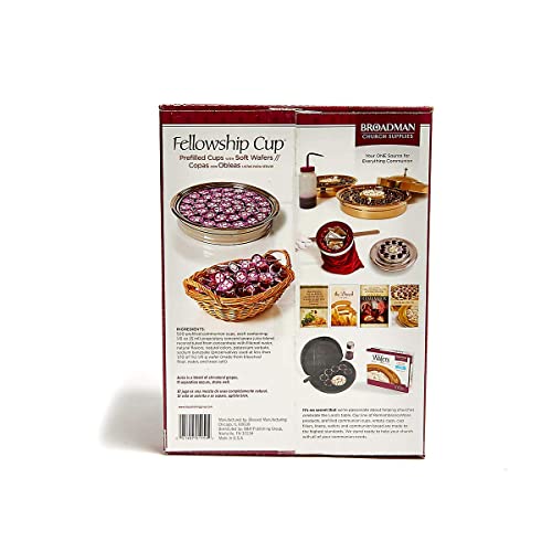 Broadman Church Supplies Pre-filled Communion Fellowship Cup, Juice and Wafer Set, 500 Count - size: 500 Count (Pack of 1)