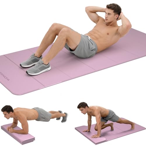 7-Fold Yoga Mat 74"x31" - 0.31 Inch Thick Folding Exercise Mat, Extra Wide Non-Slip POE Mat for Travel, Storage, Yoga, Pilates, Meditation & Home Gym, Lightweight & Portable