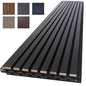 NeatiEase Wood Slat Wall Panels, 4-Piece 96" x 12.6", Soundproof & Noise Cancelling, Acoustic Wall Panels (Black) - color: Black, size: 96" x 12.6"