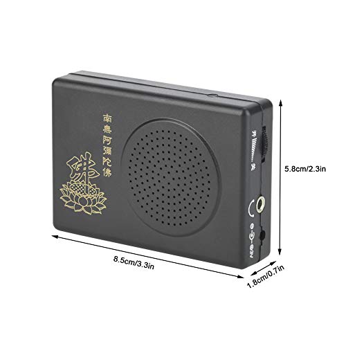 to Buddhist Chanting Machine Dedicated Black Prayer Machine for The Single Cycle Hall of Amitabha Buddha Without Battery