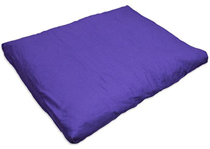 YogaAccessories Cotton Zabuton Meditation Cushion - color: Purple