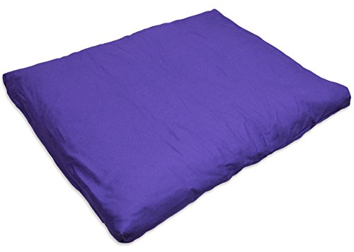 YogaAccessories Cotton Zabuton Meditation Cushion - color: Purple