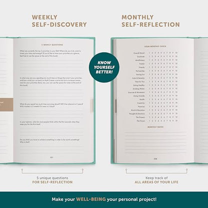 6-Minute Diary – 3-Million-User Gratitude Journal for Women & Men with Prompts – Guided Self Care Book Based on Positive Psychology – Daily Manifestation - color: Turquoise