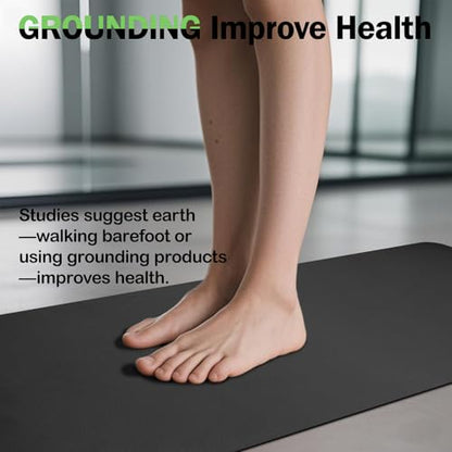 Grounding Mat, 11.8 * 23.6 Conductive Grounding Mat for Bed, Grounding Pad for Better Sleep, Reduce Anxiety, Feet and Back Pain, Inflammation, Headache Relief