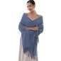 RIIQIICHY Winter Scarfs for Women Pashmina Shawls Wraps for Evening Dresses Large Warm Soft Scarves - color: Blue