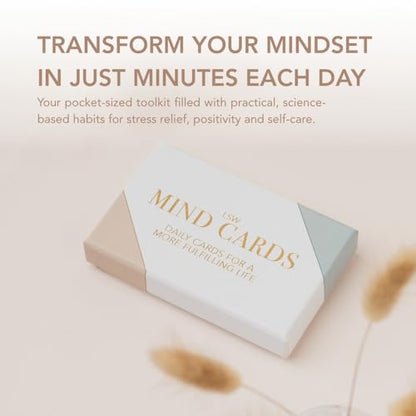 Mind Cards | 45 Cards for Daily Rituals, Gratitude & Journaling for Men and Women | Simple Steps to Positive Habits, Self Care for Busy Lives & Careers
