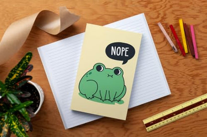 DENIK Nope Frog Classic Layflat Notebook, 8.25-inch Length, Office and School Supplies