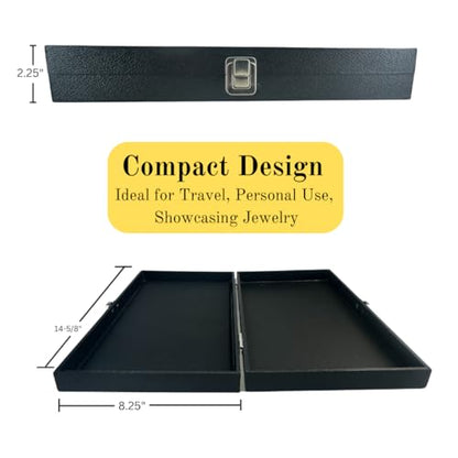 BIN BUDDY Show Case & Collector's Box | Size 8.5" x 14.75" x 2" | Secure Latch | Great For Storing & Displaying Jewelry, Watches, Collections & Art Equipment