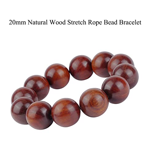 Prayer Bead bracelet Mala Beaded Bracelets for Men Women 12/15MM … - color: 20mm 12 beads Rosewood