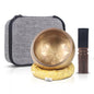 Kmise Tibetan Singing Bowls Set- Handmade in Nepal Meditation Sound Bowls for Yoga, Meditation, Mindfulness, Healing and Chakra Balancing, Stress Relief (5', Gold Flower) - color: 5inch Golden Flower
