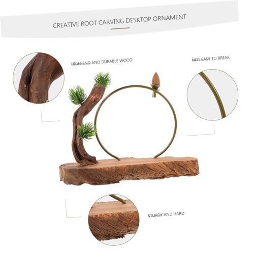 Wooden Zen Root Carving Ornament Living Room Decor Cute Desk Decor Aesthetic