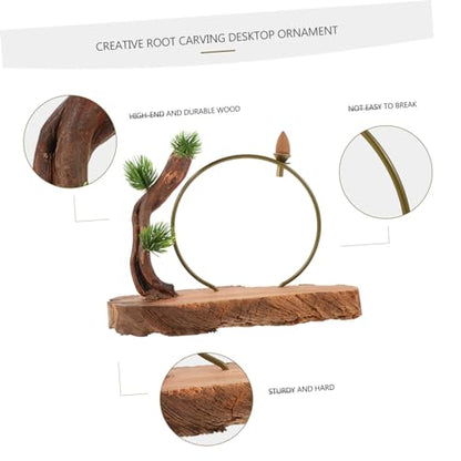 Wooden Zen Root Carving Ornament Living Room Decor Cute Desk Decor Aesthetic
