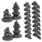 Kisangel 20pcs Zen Balancing Stones Handmade Stacked Rock Statues for Japanese Meditation Garden Decor and Easy to Clean Designs