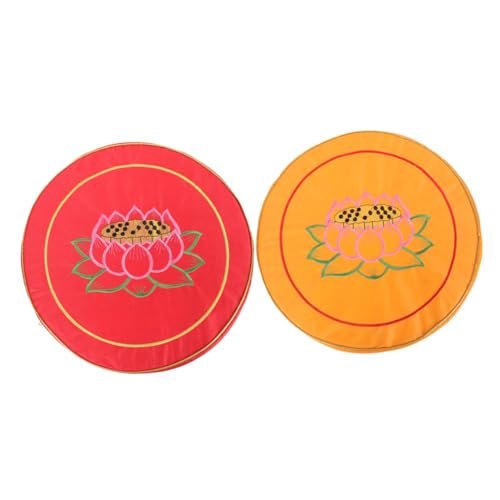 MAGICLULU 2pcs Round Meditation Cushions Lightweight Seating Mat for Prayer Worship Versatile Kneeling Pad for Buddhist Practices Compact Design for Comfort