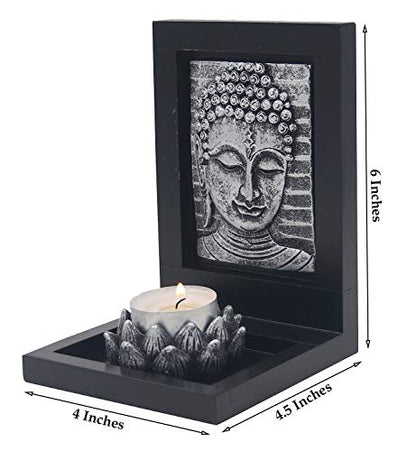 DharmaObjects Tabletop Zen Garden Tea Light Candle Holder Gift & Home Decor (Buddha)