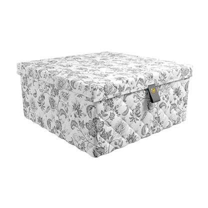 Martha Stewart Shallow Collapsible Storage Photo Organization Bin Container With Lid, Bedford Floral - size: Set of 1 Lidded Storage Organizer