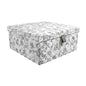 Martha Stewart Shallow Collapsible Storage Photo Organization Bin Container With Lid, Bedford Floral - size: Set of 1 Lidded Storage Organizer