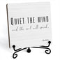 Zen Decor, Meditation Accessories, Spiritual Decorations, Yoga Room Meditation Room Decors, Quiet The Mind And The Soul Will Speak Sign (B06)