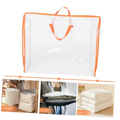 LIOOBO Heavy Duty Closets Storage Bag Quilt Organizer Large Travel Bag Zipper Window