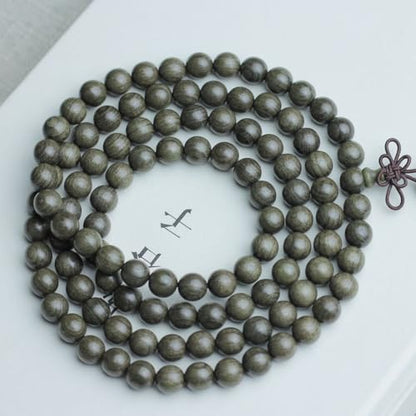 Zen Dear Unisex Burried Ebony Prayer Beads Buddha Buddhist Prayer Beads Meditation Mala Necklace Bracelet - style: 08mm 108 Beads