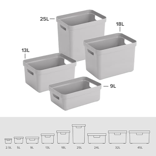 Sunware Sigma Home Storage Box, Light Grey, One Size