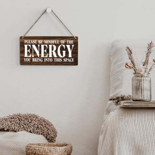 Inspirational Zen Wall Art, Positive Affirmations Wall Decor, Meditation Room Decor Spa Decor Spiritual Wall Art Decor Hanging Sign Wood Plaque Block for Home Office Bathroom Bedroom