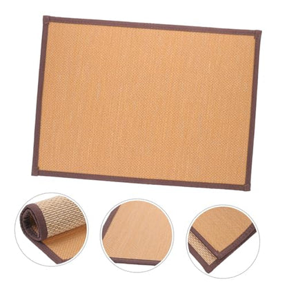 Cabilock Woven Meditation Cushion Mat Natural Bamboo Floor Pad for Comfortable Sitting Thick for Yoga Home and Meditation Activities