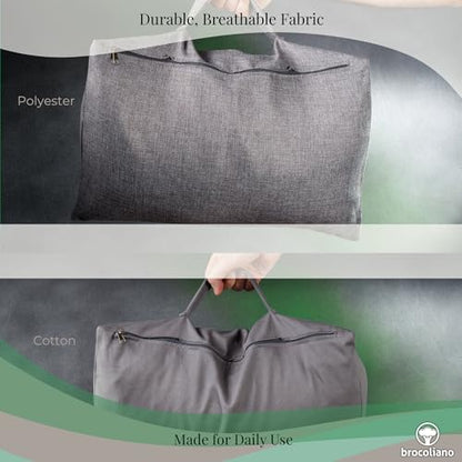 Meditation Cushion – Ergonomic Zafu Pillow for Yoga and Mindfulness – Washable Cover, Natural Buckwheat Fill, Premium Fabric (Cotton Blend/Polyester Variant) (Charcoal Grey, Medium)