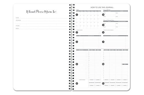 BookFactory Inspiration Journal/Gratitude Journal/Planner/Calendar/Agenda, 120 Pages - 6'' x 9'', Durable Thick Translucent Cover, Wire-O Binding (Made in USA) - size: 6" x 9", style: Inspiration