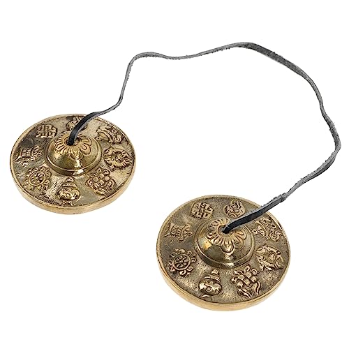 Nepal Style Pure Copper Meditation Bell Yoga Decor Hand Bells for Adults