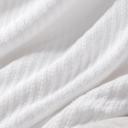 Cuddledown Chamberlain Blanket | Made in USA | 100% American-Grown Cotton | All Season Comfort | 90" x 90" | Full/Queen | White - color: White, size: Full/Queen