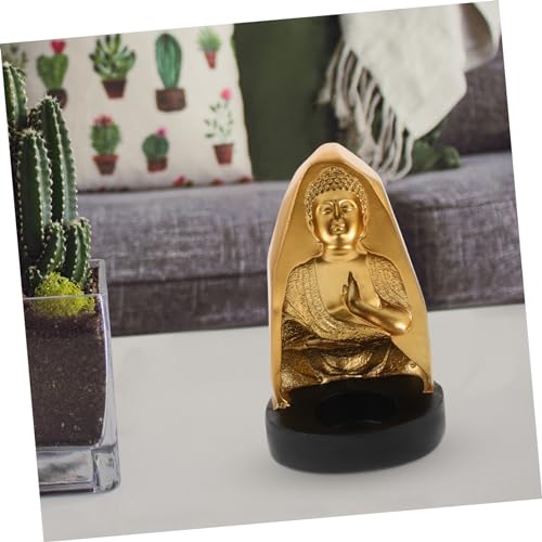 Resin Buddha Tealight Holder Candle Holder for Home Decor Meditation and Zen Spaces Creative Desktop Accent for Relaxation and Ambiance