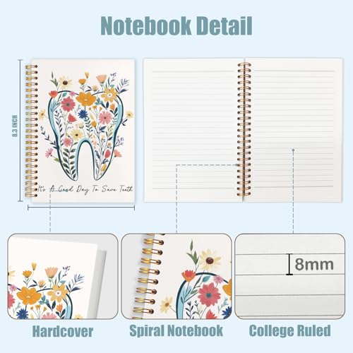 WUCHJ Dentist Gifts Notebook Journal, Dental Assistant Office Gifts for Women,It's a Good Day To Save Tooth Dental Spiral Notebook Journal for Note Taking, Dentist Office Supplies, 5.5x8.3 Inch - color: It's a Good Day To Save Tooth