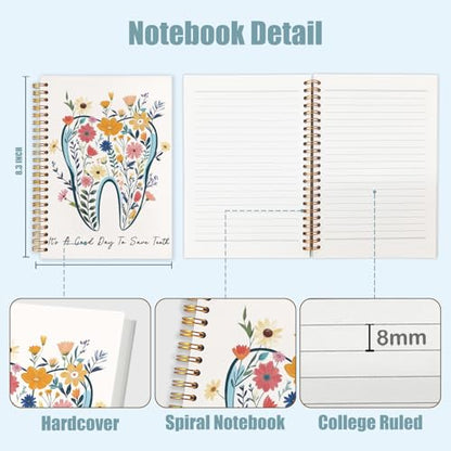 WUCHJ Dentist Gifts Notebook Journal, Dental Assistant Office Gifts for Women,It's a Good Day To Save Tooth Dental Spiral Notebook Journal for Note Taking, Dentist Office Supplies, 5.5x8.3 Inch - color: It's a Good Day To Save Tooth