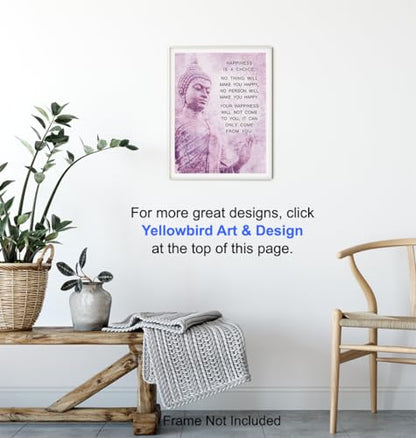 Buddhist Inspirational Quotes LARGE 11x14 - Motivational Quotes Wall Art - Zen Om Decor - Buddha Art - Inspirational Gifts for Women - positive Affirmations spiritual Gifts - Meditation Room Decor - size: 11"L x 14"W