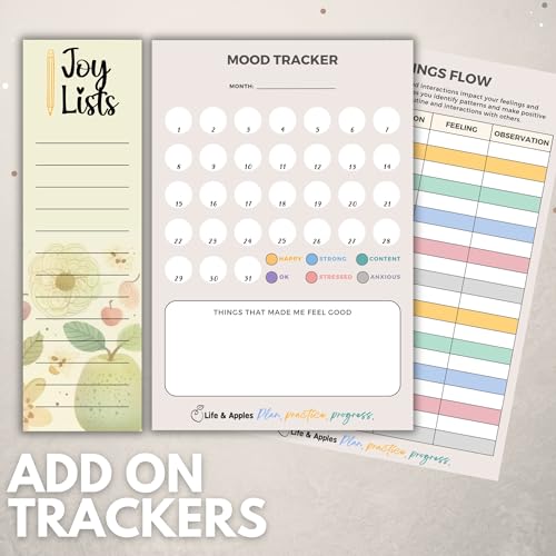 Life & Apples Mental Health Journal and Premium Pen Set: Guided Anxiety Journal with Prompts and a Luxury Pen for Journaling